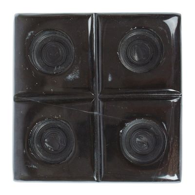 Alternate image for Black Natural Onyx Tealight Candleholder Crafted in Mexico Sparkles Mystery