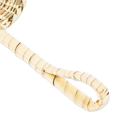 Alternate image for Decorative Utilitarian Palm Fiber Fan Hand-Woven in Mexico Breezy Style