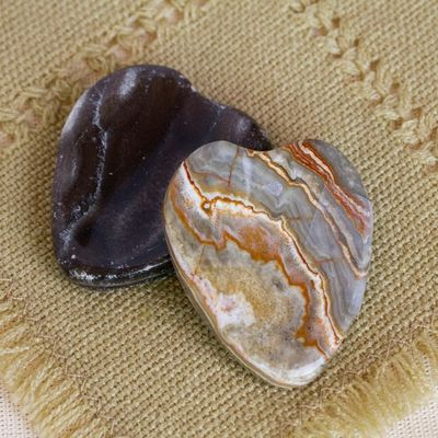Alternate image for Heart-Shaped Stones for Stress Relief Pair Elegant Heart Amulet