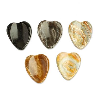 Alternate image for Heart-Shaped Stones for Stress Relief Pair Elegant Heart Amulet