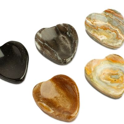 Alternate image for Heart-Shaped Stones for Stress Relief Pair Elegant Heart Amulet