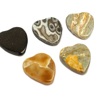 Alternate image for Heart-Shaped Stones for Stress Relief Pair Elegant Heart Amulet
