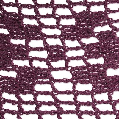 Alternate image for Burgundy Tasseled Cotton Hammock Double From Mexico Veranda Dreams in Bordeaux