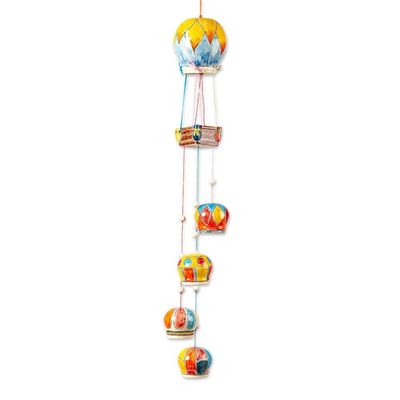 Alternate image for Artisan Crafted Hot-Air Balloon Themed Wind Chime Balloon Brigade