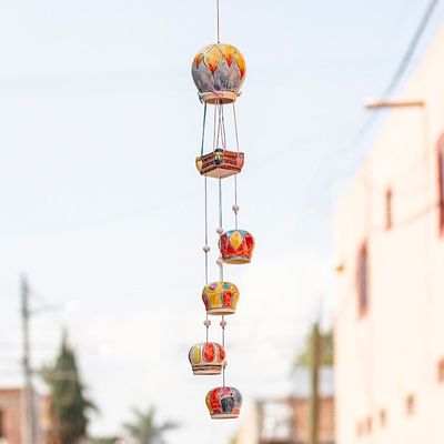 Alternate image for Artisan Crafted Hot-Air Balloon Themed Wind Chime Balloon Brigade