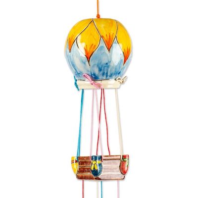 Alternate image for Artisan Crafted Hot-Air Balloon Themed Wind Chime Balloon Brigade