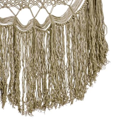 Alternate image for Grey Cotton Hammock Swing Chair from Mexico Single Grey Cascade