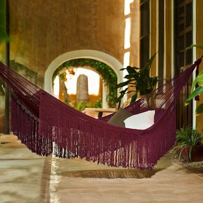 Alternate image for Cotton Rope Hammock in Wine Triple from Mexico Wine Cascade