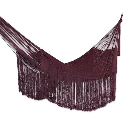 Alternate image for Cotton Rope Hammock in Wine Triple from Mexico Wine Cascade