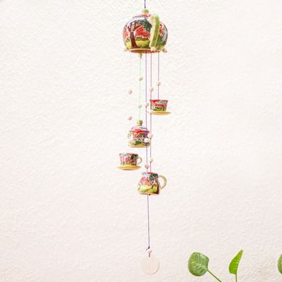 Alternate image for Tea Party Themed Ceramic Wind Chime Tea Party