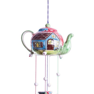 Alternate image for Tea Party Themed Ceramic Wind Chime Tea Party