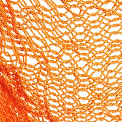 Alternate image for Orange Fringed Cotton Rope Mayan Hammock Swing from Mexico Sea Breezes in Orange