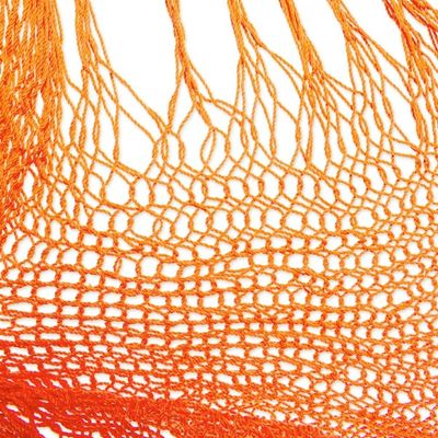 Alternate image for Orange Fringed Cotton Rope Mayan Hammock Swing from Mexico Sea Breezes in Orange