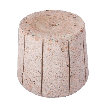 Alternate image for Striped Pattern Reclaimed Stone Flower Pot from Mexico Verdant Container