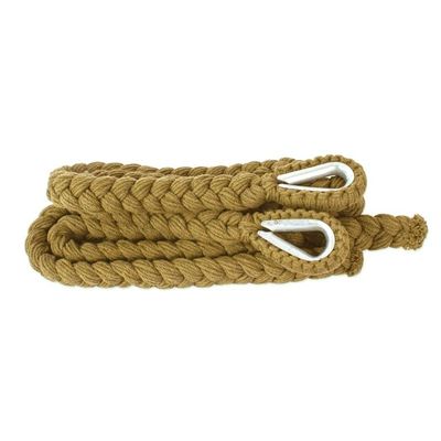 Alternate image for Olive Green Fringed Cotton Rope Mayan Hammock Swing Sea Breezes in Olive Green
