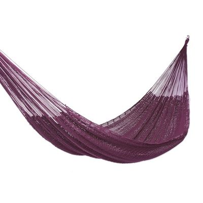 Alternate image for Oversized Mulberry Cotton hammock Triple Uxmal Mulberry