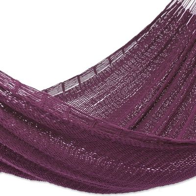 Alternate image for Oversized Mulberry Cotton hammock Triple Uxmal Mulberry