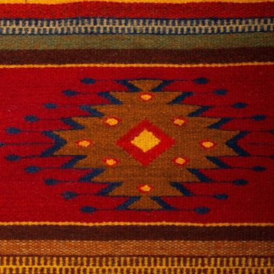 Alternate image for Unique Zapotec Wool Area Rug 2.5 X 10 Lavish Earth