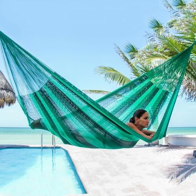 Alternate image for Handcrafted Rope Hammock Single Caribbean Dream