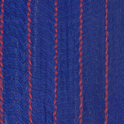 Alternate image for Blue Cotton Maya Hammock with Red Trim from Mexico Puerto Vallarta
