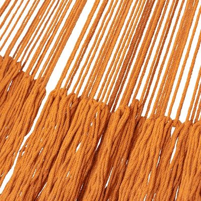Alternate image for Solid Maya Orange Hand Woven Cotton Hammock Single Mango Paradise