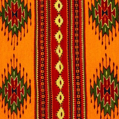 Alternate image for Hand Crafted Zapotec Rug 2x3.5 Sun Fire