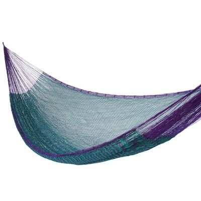 Alternate image for Artisan Crafted Striped Mayan Hammock Single Royal Pheasant