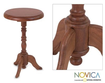 Alternate image for Handmade Colonial Wood Accent Table Furniture Colonial Ranch