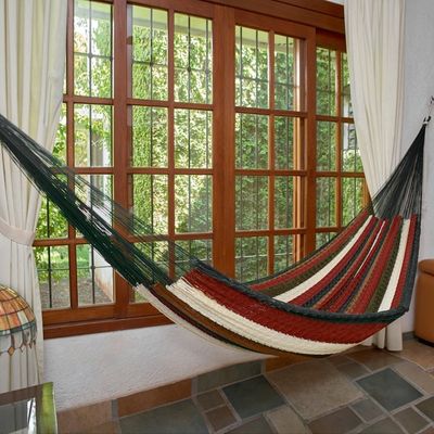 Alternate image for Unique Striped Mayan Hammock Single Mother Earth