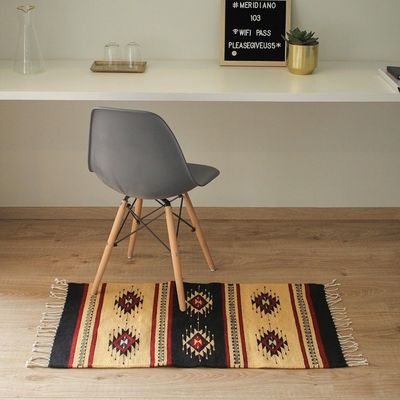 Alternate image for Unique Geometric Wool Rug 2x3.5 Sixth Sun