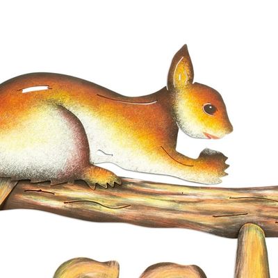 Alternate image for Steel Welcome Sign Outdoor Living Busy Squirrel