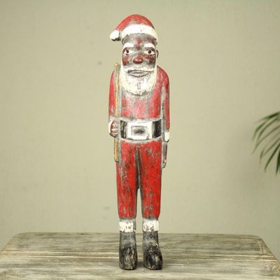 Alternate image for Unique Santa Claus African Christmas Sculpture Father Christmas