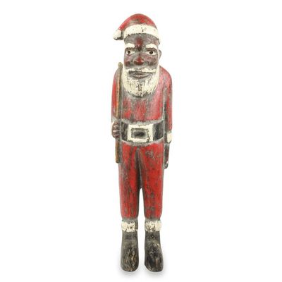 Alternate image for Unique Santa Claus African Christmas Sculpture Father Christmas