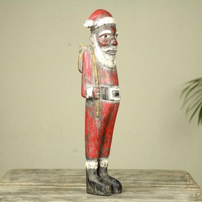 Alternate image for Unique Santa Claus African Christmas Sculpture Father Christmas