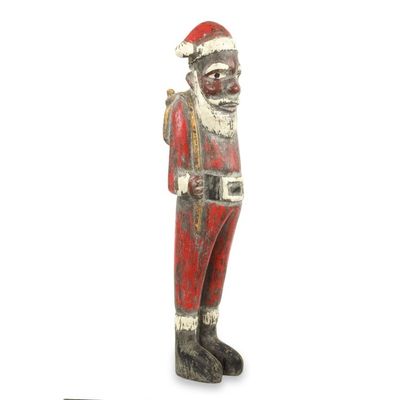 Alternate image for Unique Santa Claus African Christmas Sculpture Father Christmas
