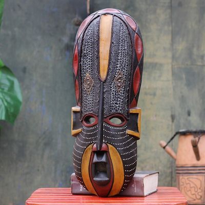 Alternate image for Hand Made African Wood Mask Akan Beauty