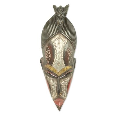 Alternate image for Artisan Carved Authentic African Mask from Ghana The Earth is Potent