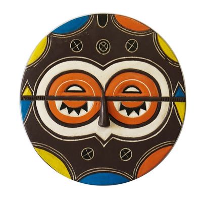 Alternate image for Artisan Crafted Colorful Teke-Tsaye African Mask Teke-Tsaye