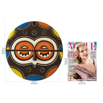 Alternate image for Artisan Crafted Colorful Teke-Tsaye African Mask Teke-Tsaye