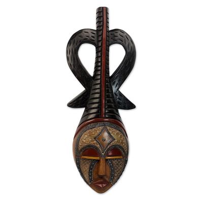 Alternate image for African Sese Wood Wall Mask from Ghana African Queen