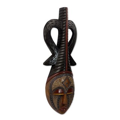 Alternate image for African Sese Wood Wall Mask from Ghana African Queen
