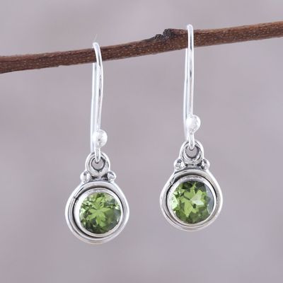 Main image for 4.5-Carat Peridot Dangle Earrings from India Glistening Circles