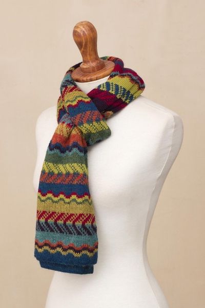 Alternate image for Womens Alpaca Wool Scarf Fresh Winter