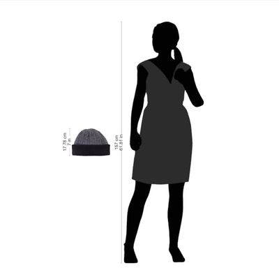 Alternate image for Knit 100 Alpaca Hat in Smoke and Black from Peru Warm Braids in Smoke