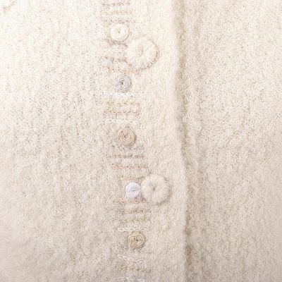 Alternate image for Off White Alpaca Blend Sweater Jacket from Peru Morning Muse in Off White