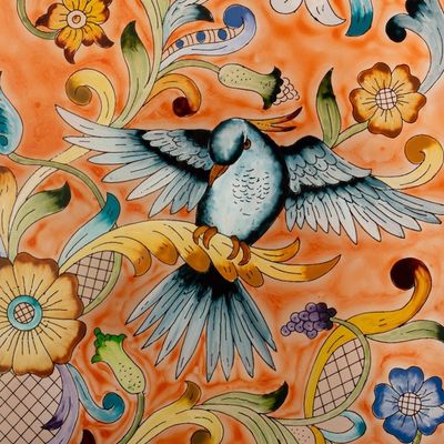 Alternate image for World Peace Project Hand Painted Reverse Glass Wall Art Peru Solidarity and Unity