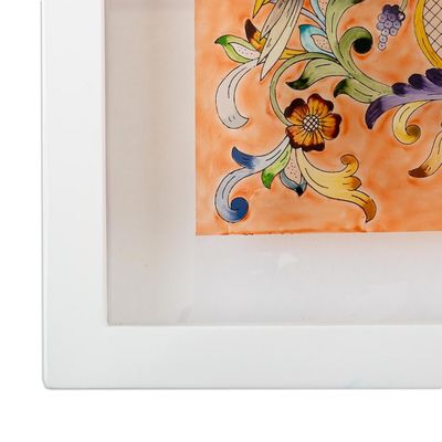 Alternate image for World Peace Project Hand Painted Reverse Glass Wall Art Peru Solidarity and Unity