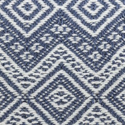 Alternate image for Alpaca Acrylic Blanket Fringe Prussian Blue Eggshell Peru Prussian Blue Destiny