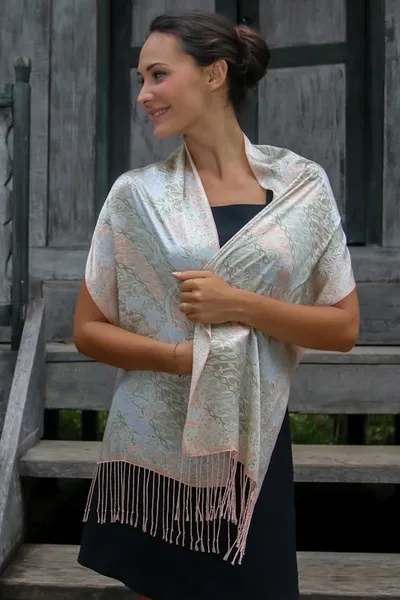 Alternate image for Batik Silk Scarf from Indonesia Feminine