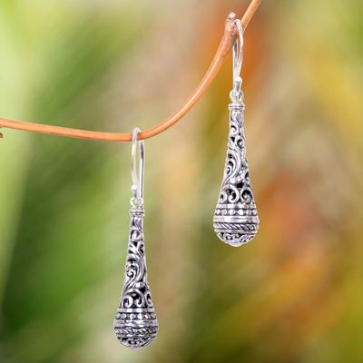 Alternate image for Fair Trade Handcrafted Dangle Earrings in Sterling Silver Silent Scepter